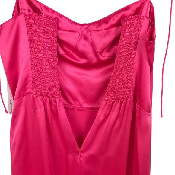 Reformation Marguerite Silk Midi Dress in Flambe Holiday Party - Picture 9 of 15